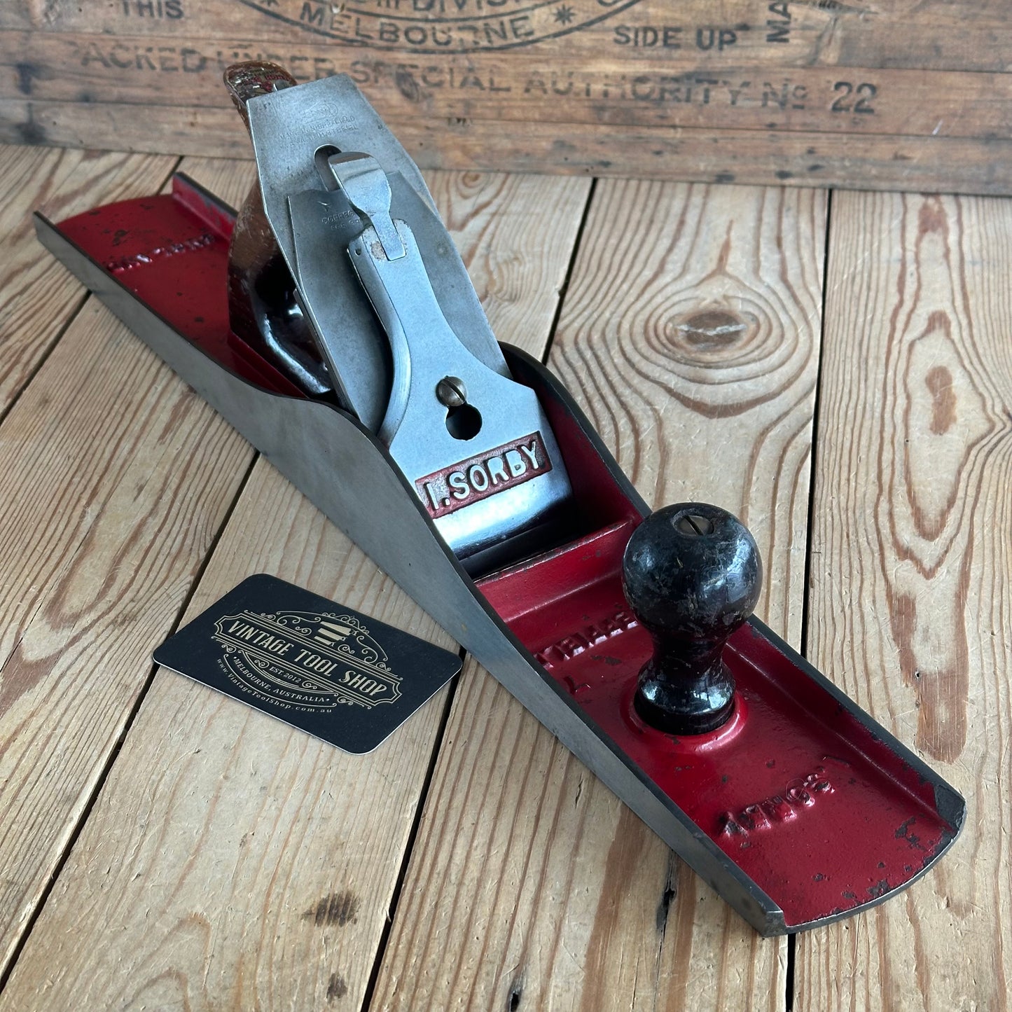 SOLD. N865 SCARCE! Vintage I.SORBY S7 England jointer PLANE