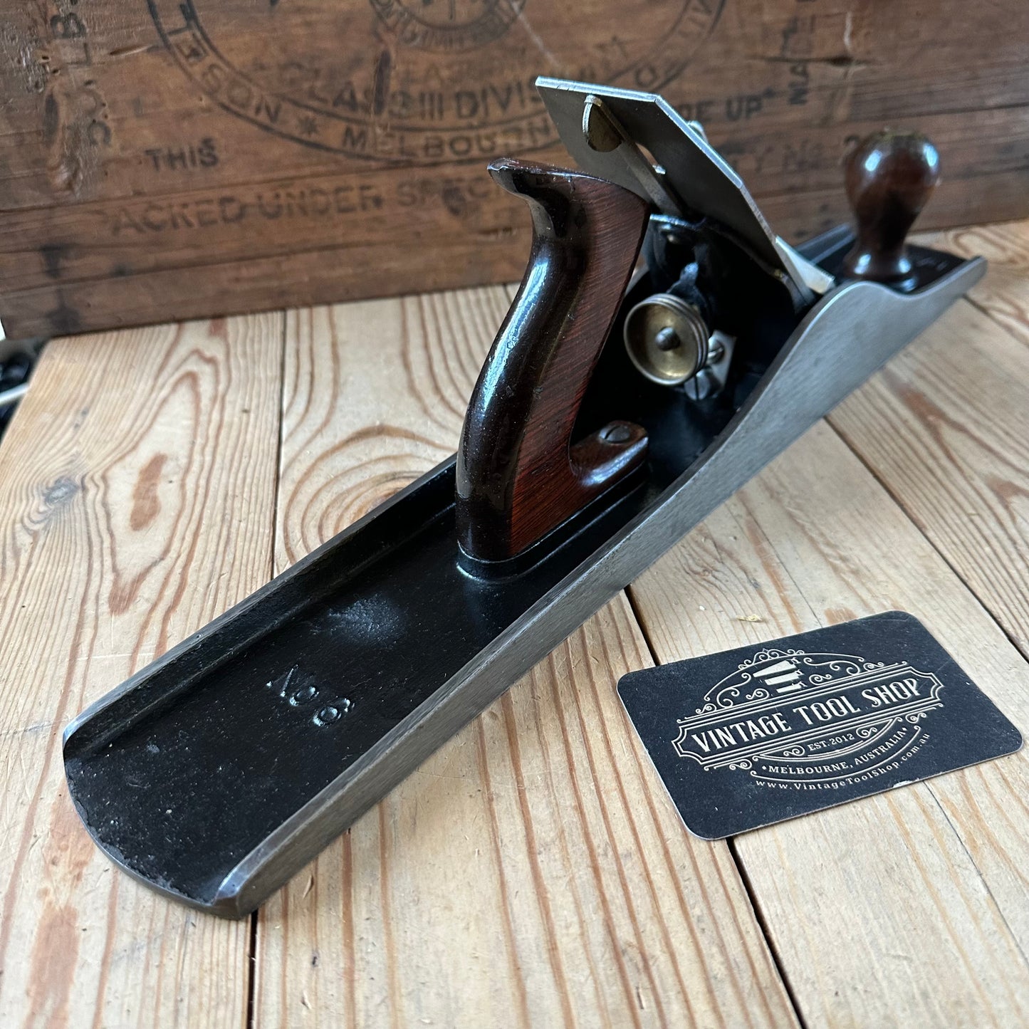 H2486 TIDY! Vintage STANLEY England No.6 jack PLANE IOB