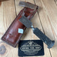 JMB18-JMB21 NEW! 1x Blacksmith made HAND FORGED high tensile steel CHISEL handmade genuine leather SHEATH. Made by BONESAW