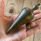 H2524 Vintage large brass TEARDROP PLUMB BOB