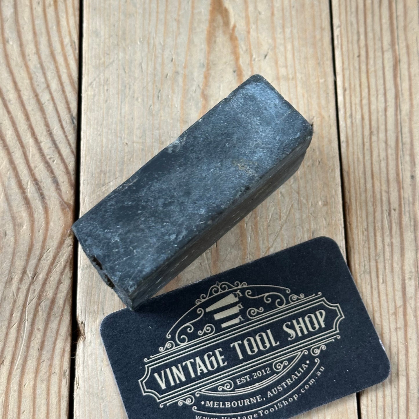 A334 Vintage BLACK & BROWN TURKEY STONE Natural Sharpening OILSTONE oil