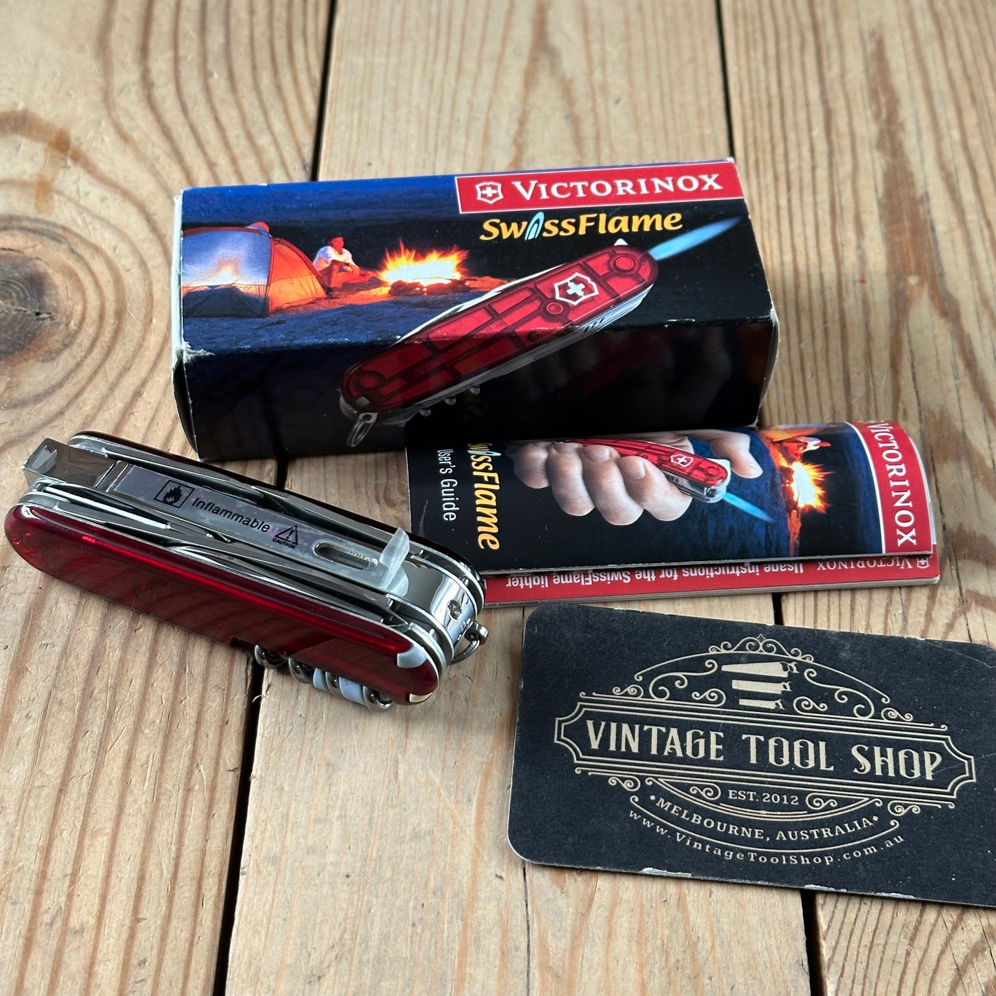 K64 ULTRA RARE! Vintage Collectable Victorinox SWISS FLAME SWISS ARMY KNIFE