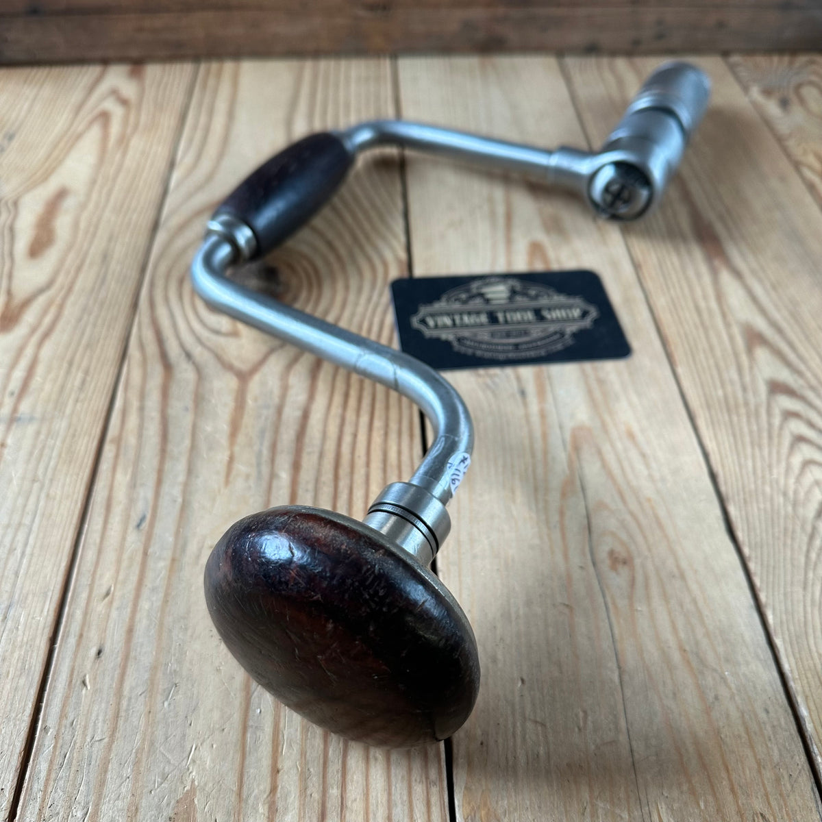 N1611 Vintage STANLEY USA No: 921 10” Drill BRACE Cocobolo Handles