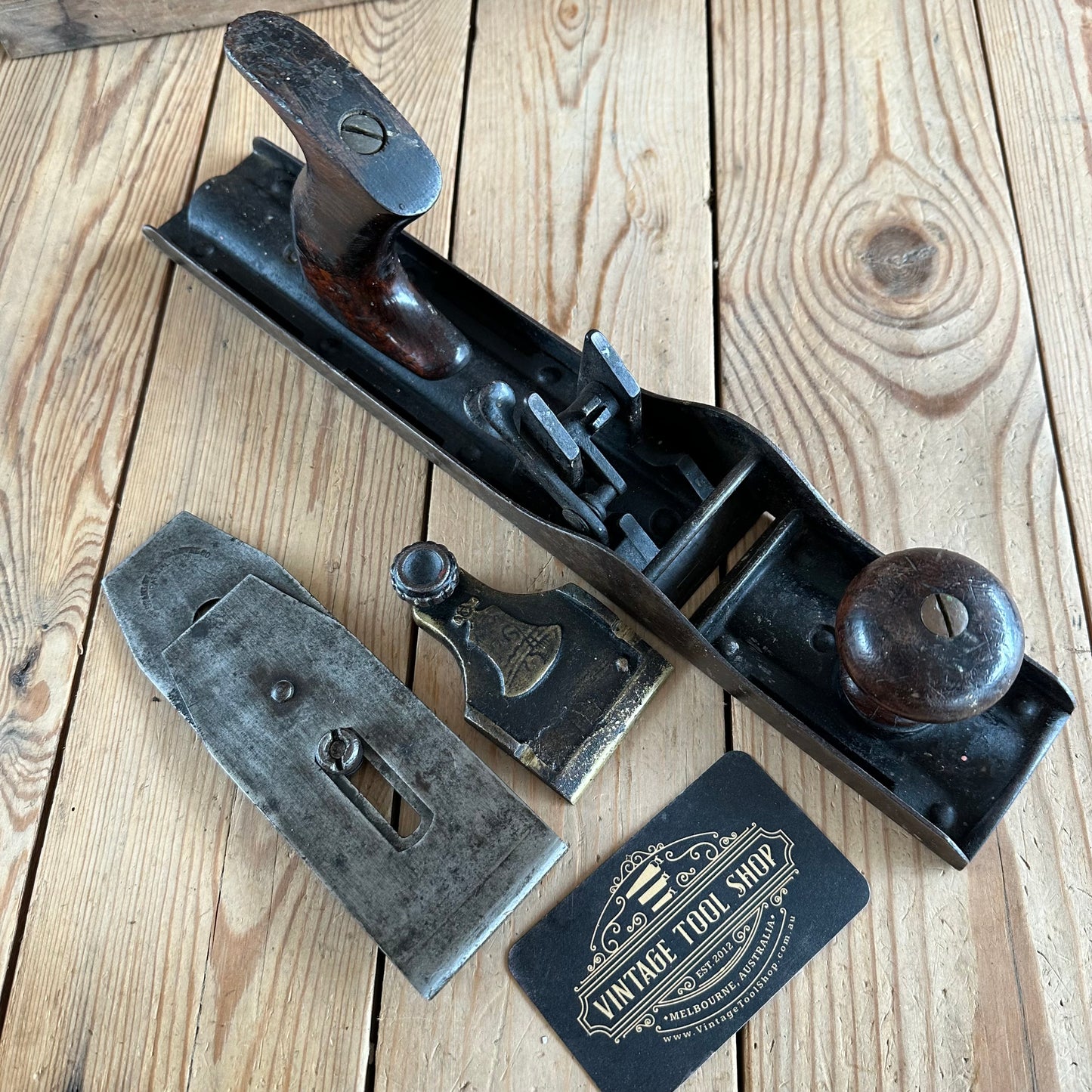 SOLD. N1244 Antique STANLEY USA No.105 Liberty Bell type 1 Pat 1876 jack PLANE