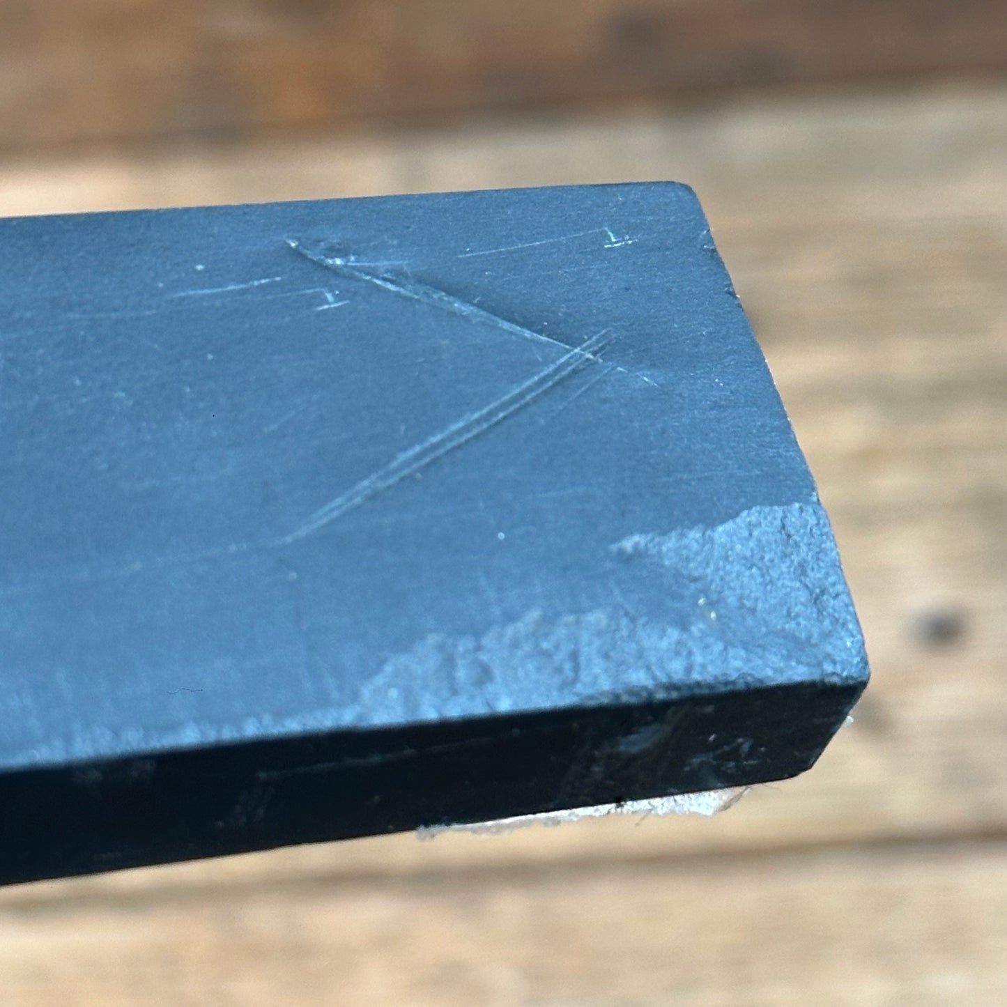 A387 Vintage Unusual Strata German mottled Thuringian SLATE Razor BARBER HONE sharpening stone waterstone