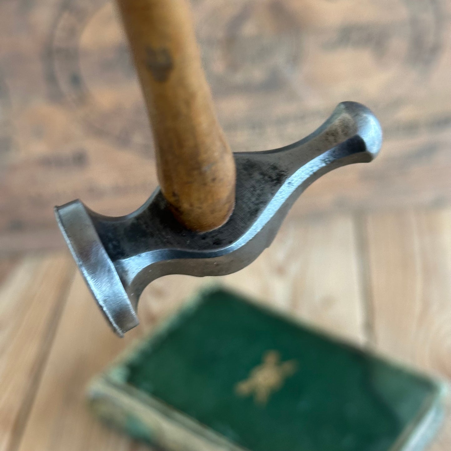 SOLD. D1856 GORGEOUS! Vintage small jewellers silversmiths Metalwork HAMMER by THEWLIS & Co