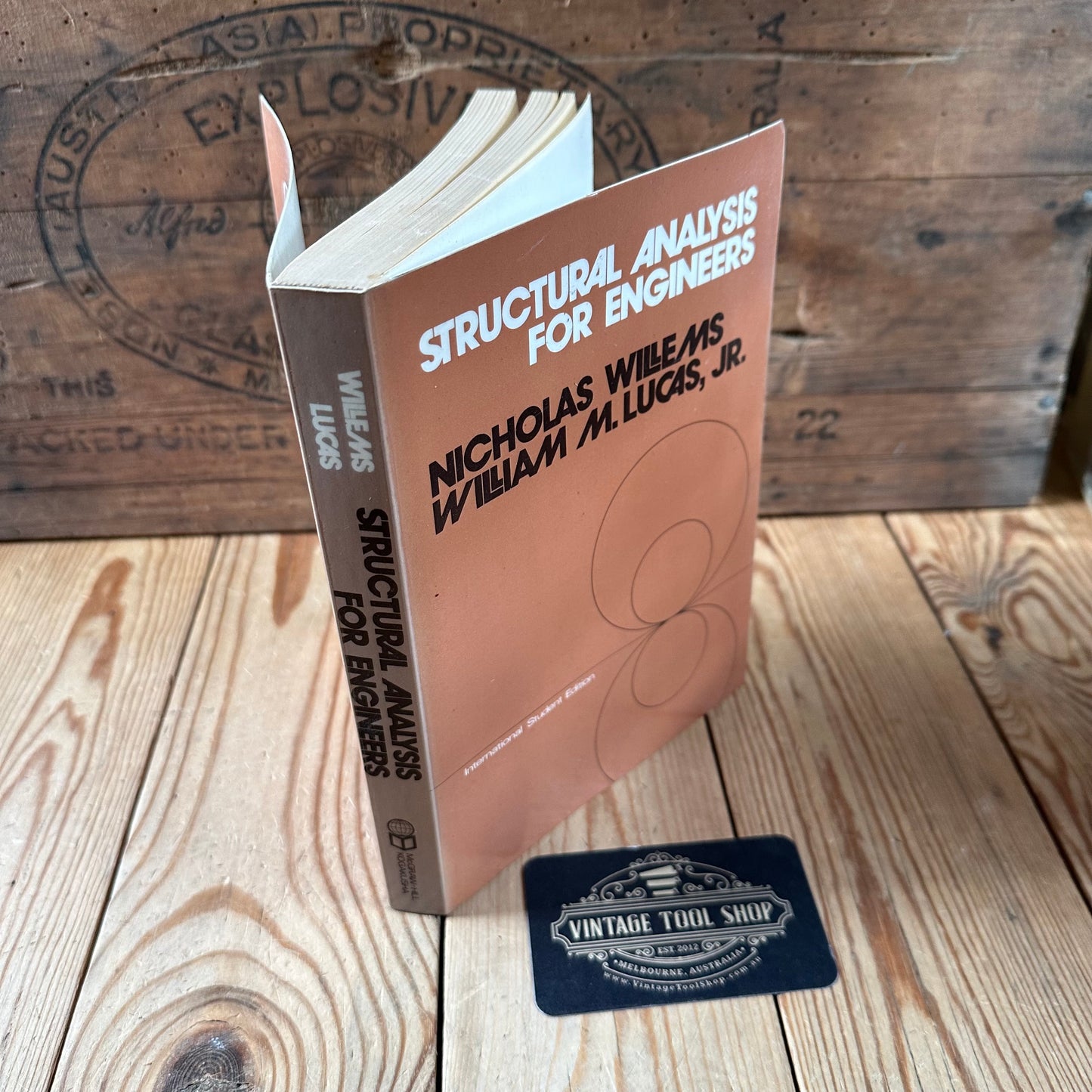 XBN8 Vintage 1978 BOOK STRUCTURAL ANALYSIS for ENGINEERS by N.Willems & W.M.Lucas Jr