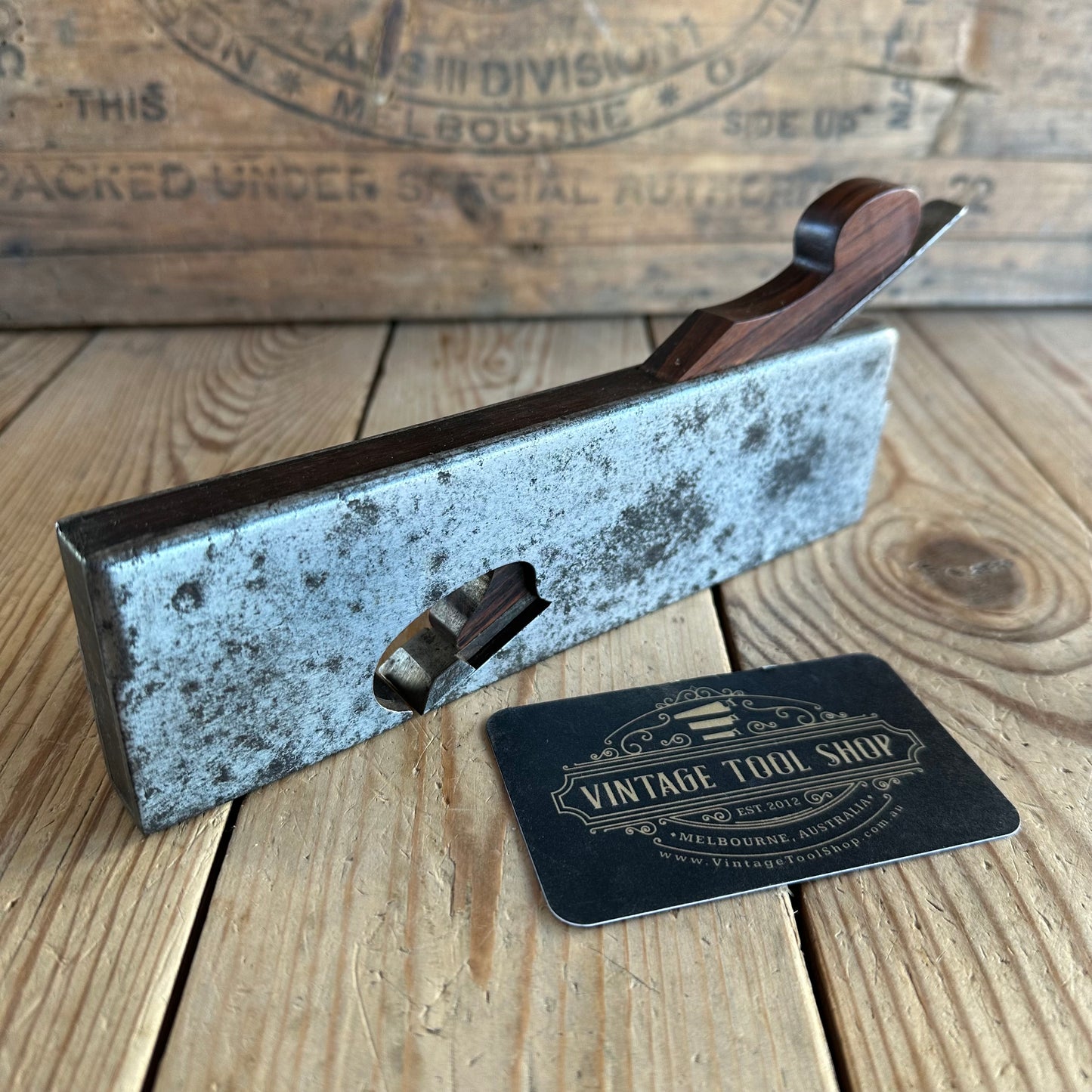 N1922 Antique Iron & ROSEWOOD INFILL 3/4” 18mm Shoulder PLANE by MATHIESON