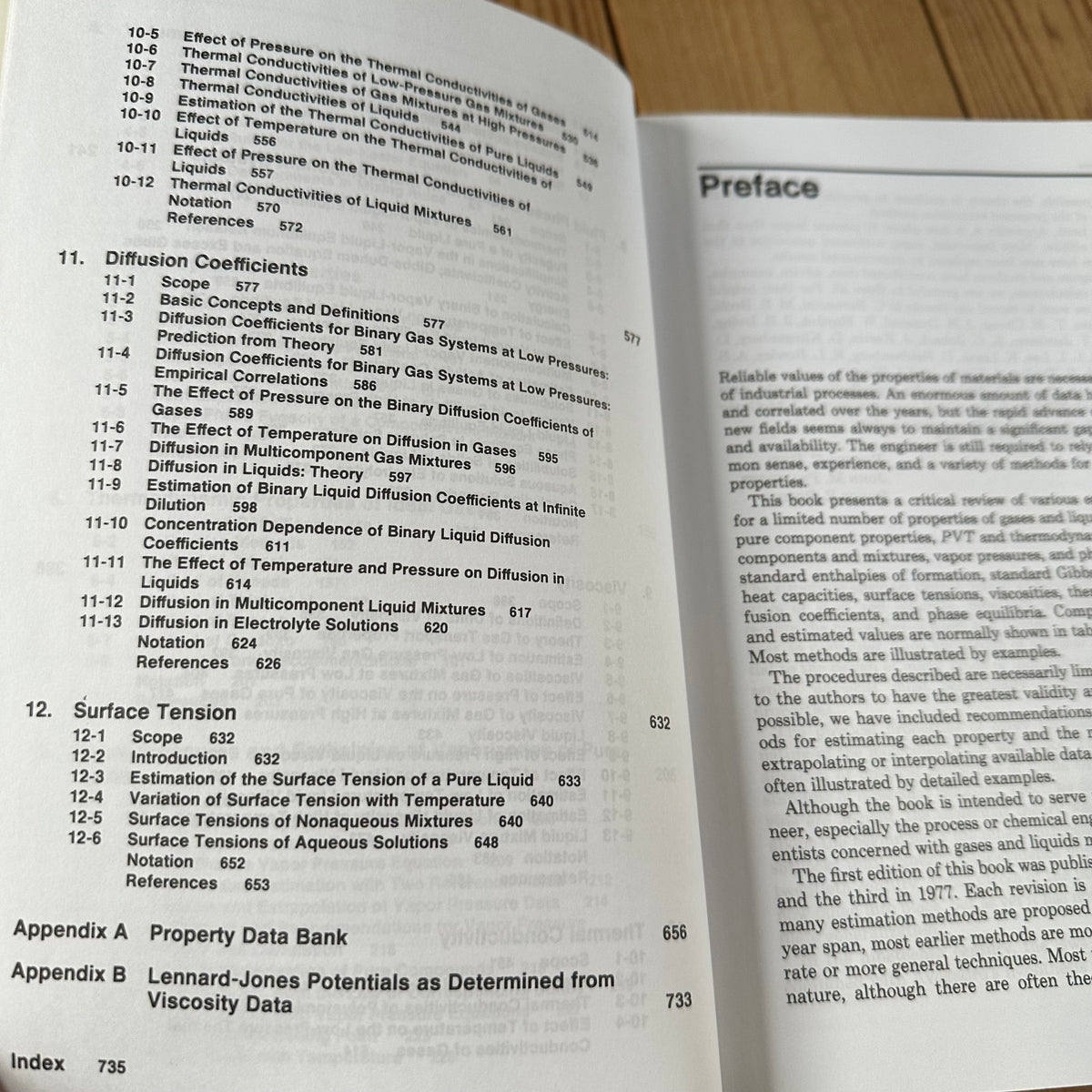 N2043 Vintage BOOK The PROPERTIES of GASES & LIQUIDS 4th Edition by R.C.Reid, J.M.Prausnitz & B.E.Poling