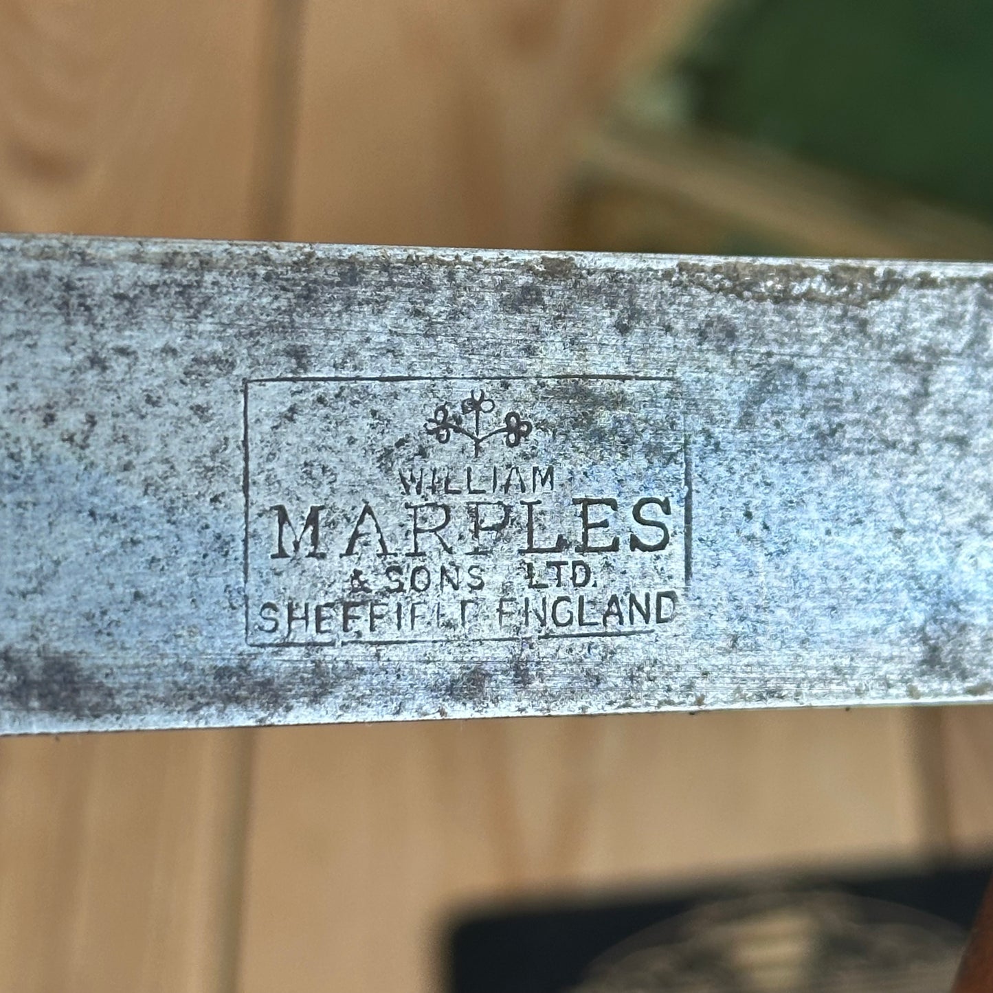 N1981 Vintage MARPLES 1941 DD mahogany & brass BEVEL