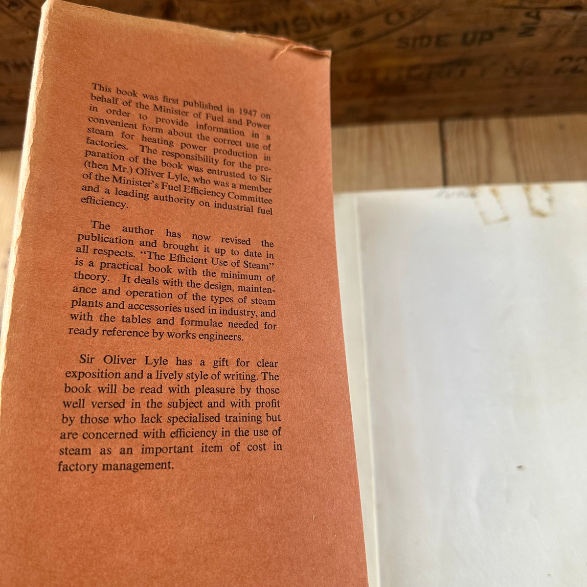 N2054 Vintage BOOK The EFFICIENT USE of STEAM by O.Lyle