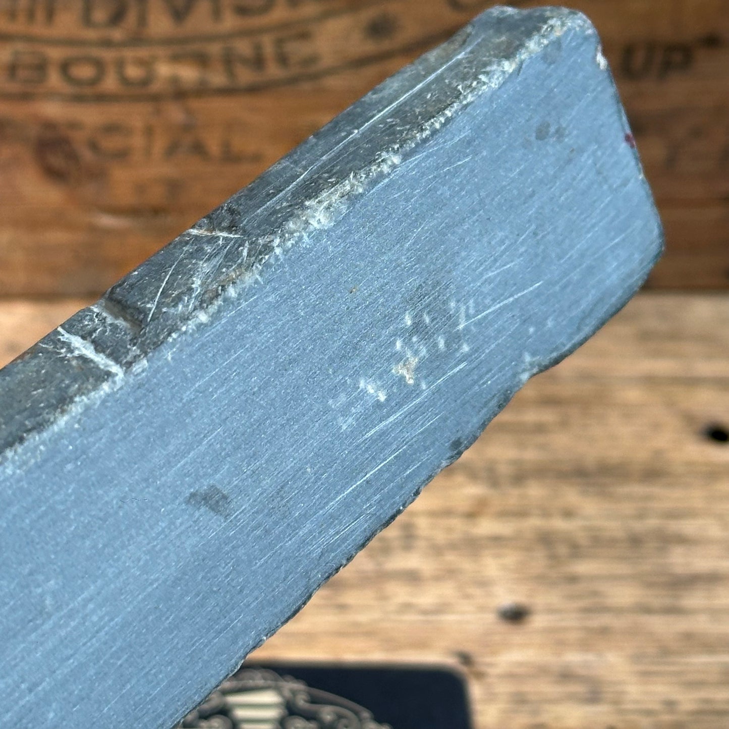 A386 Vintage SCOTTISH Blue Water of Ayr Razor BARBER HONE sharpening stone waterstone