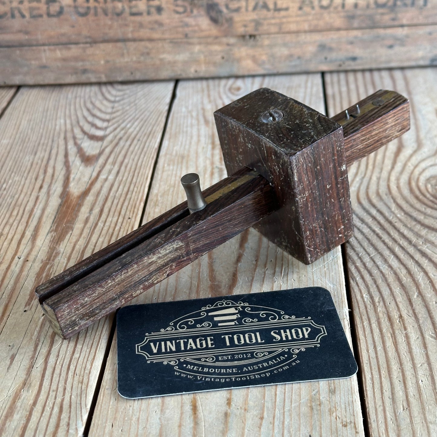 H1960 Vintage CLAY of England Rosewood and BRASS Mortise GAUGE