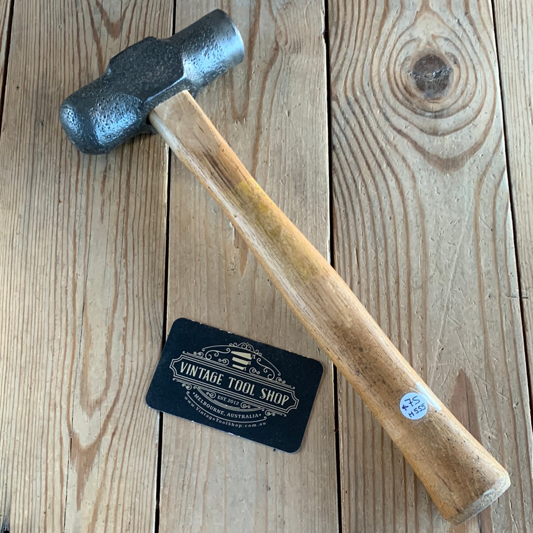 SOLD H555 Vintage Blacksmith made HEAVY BALL PEEN Hammer