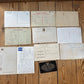 VD0-18 Vintage 10x sepia European POSTCARD series 1900s-1958 stamps handwritten souvenir post cards junk journal diary collection