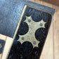 H2512 Vintage large fancy EBONY & brass 14” SQUARE