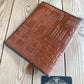 VD2254 Vintage 1960s TARTU LEATHER BOOK notebook journal diary COVER handmade in Estonia