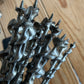 SOLD. H1967 Vintage IRWIN USA made BOXED Set of 13 x wood drill BITS brace auger BIT set