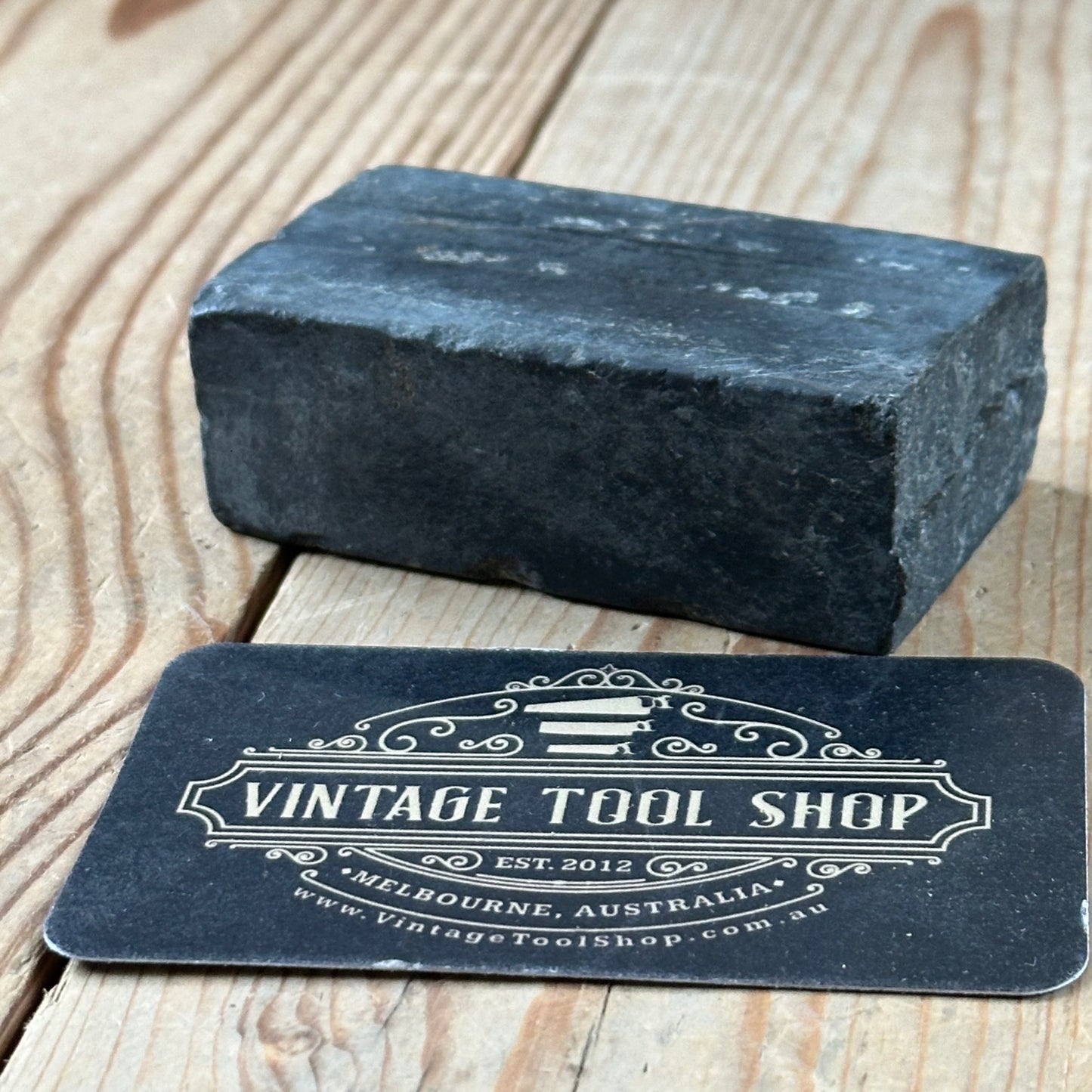 A334 Vintage BLACK & BROWN TURKEY STONE Natural Sharpening OILSTONE oil