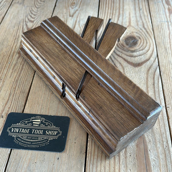 Y668 Vintage COOL FRENCH Twin Iron Wooden MOULDING PLANE