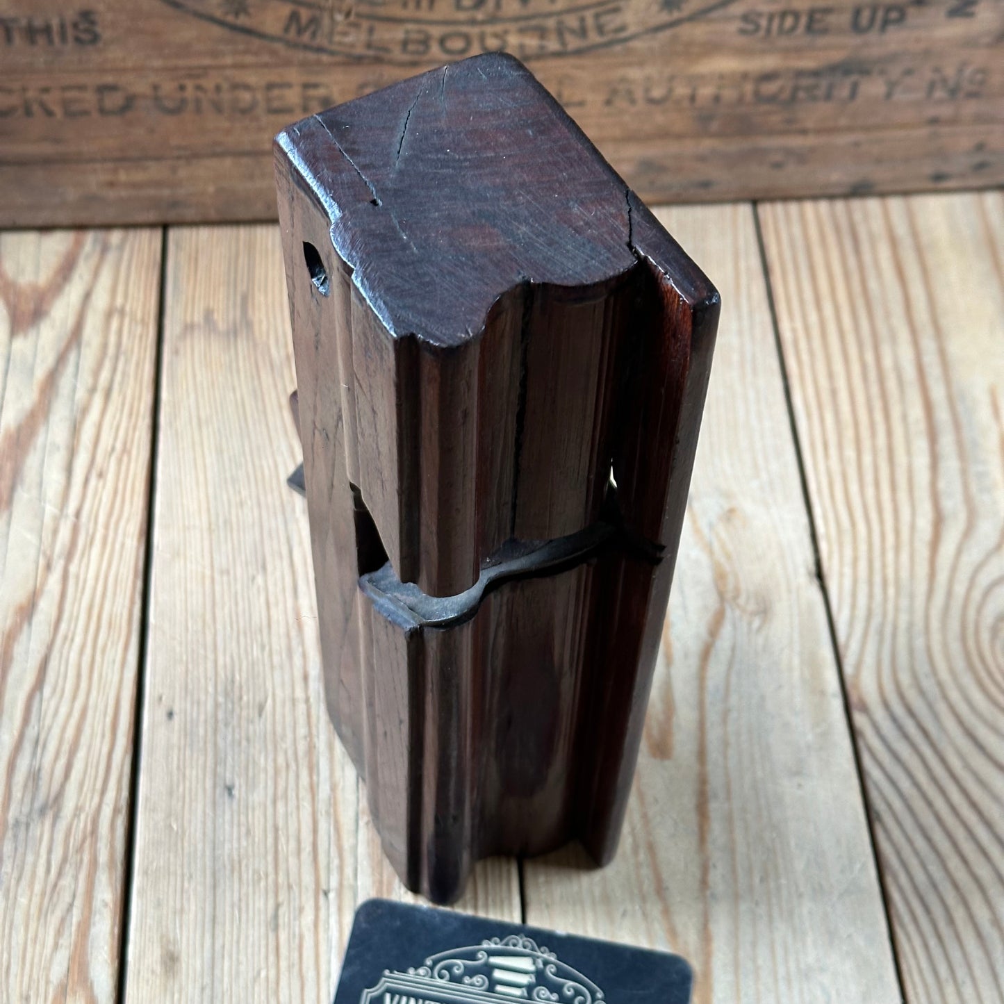 Y117 UNIQUE! Antique FRENCH Wooden MOULDING PLANE