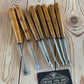 D1920 COOL! Vintage set of 8 x Carving CHISELS