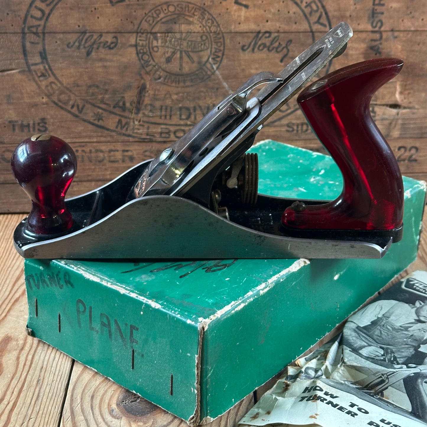 H2419 Vintage COLLECTOR GRADE! TURNER Australia No.4 smoothing PLANE IOB