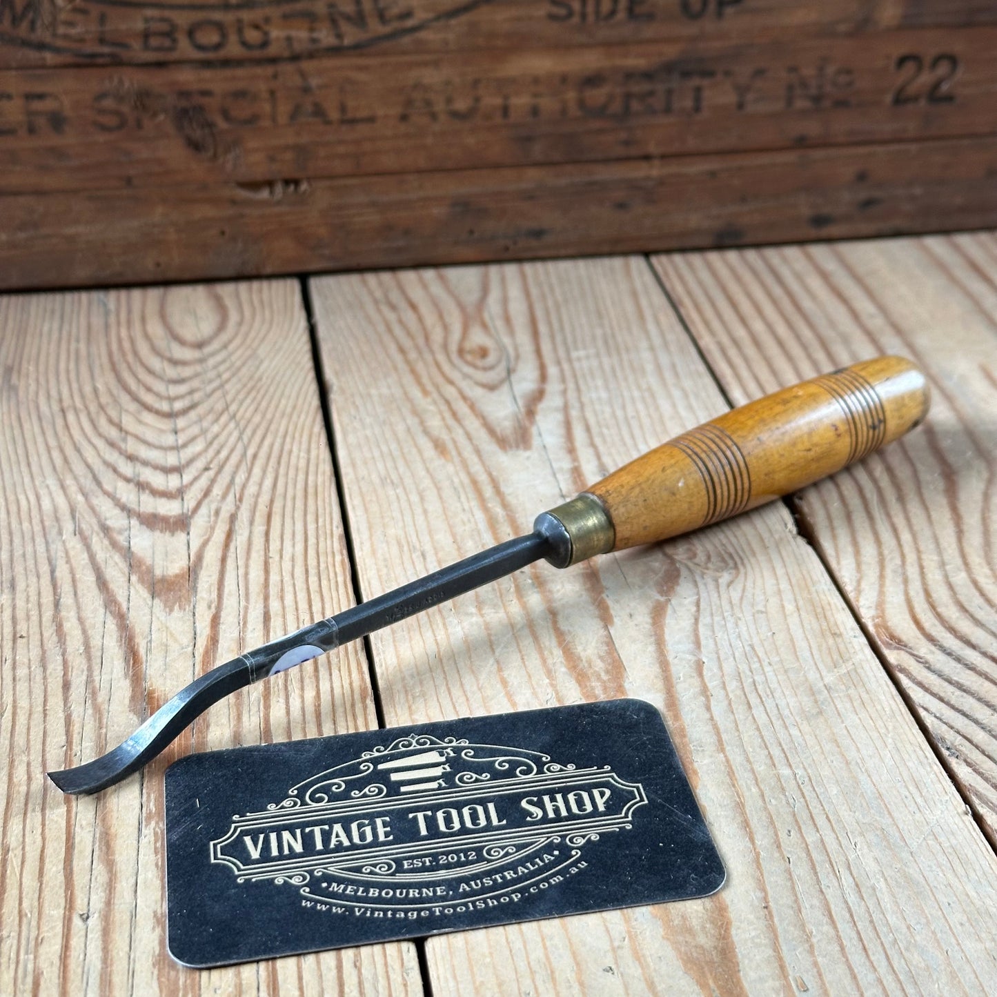 H2025 Vintage Addis England 7mm Bent Fishtail Carving CHISEL
