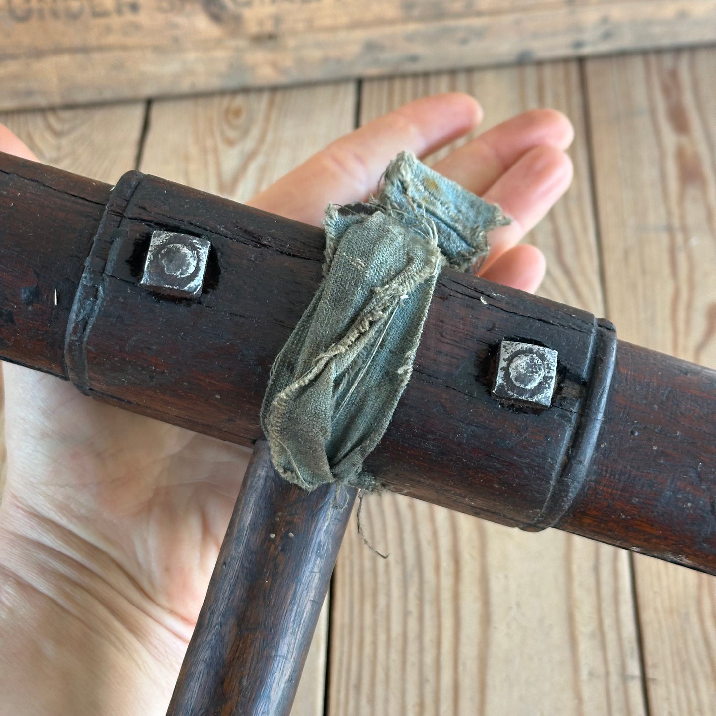 H2343 Antique CAULKING MALLET shipwrights tool