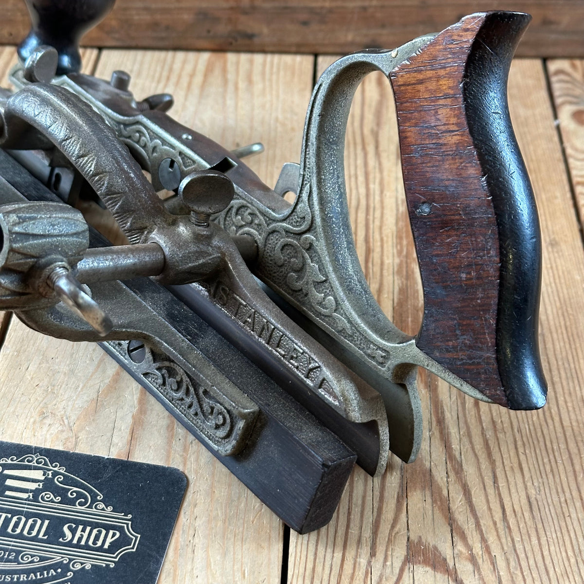 C6 COMPLETE! Antique STANLEY USA No.46 Combination PLANE with 10 cutters