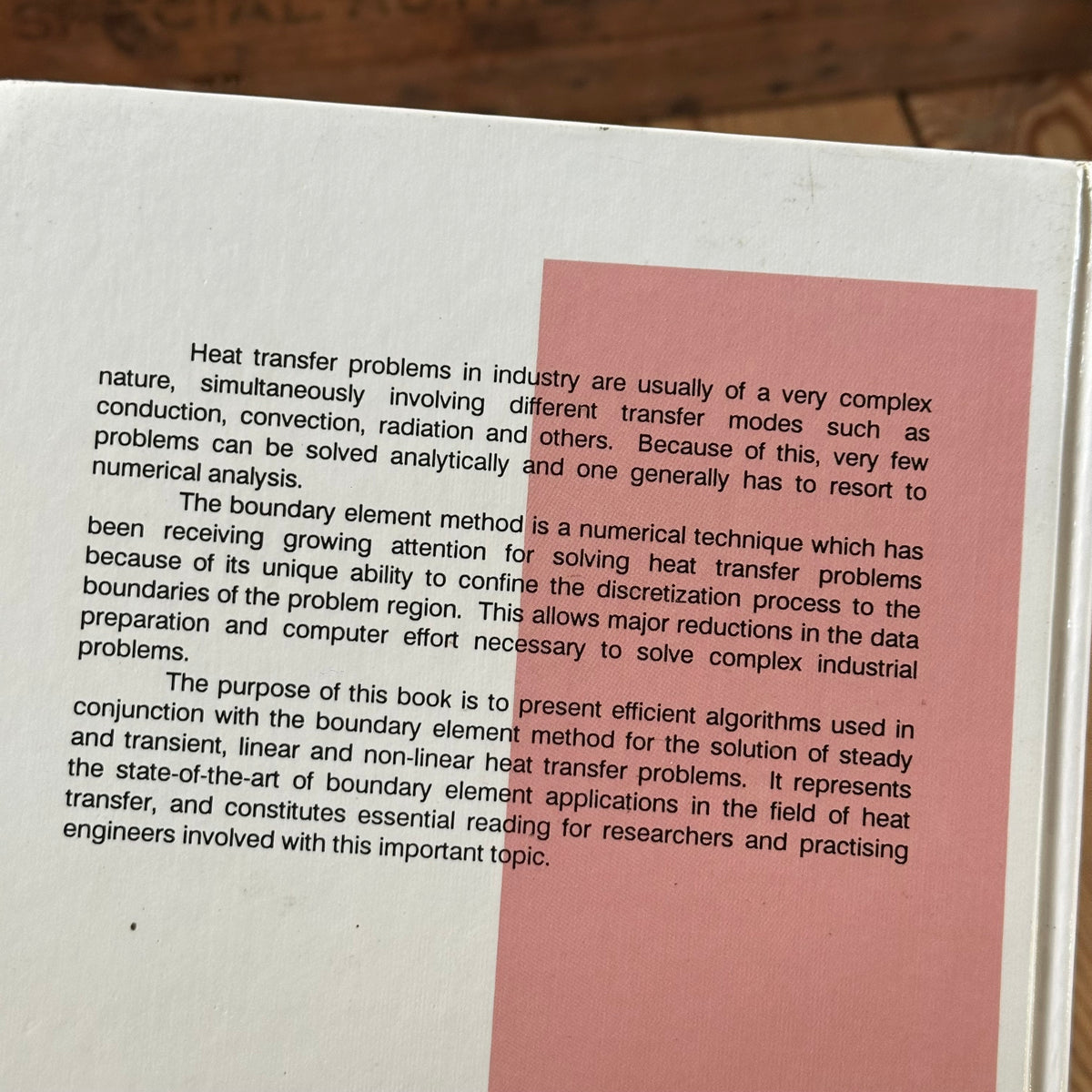 N2046 Vintage 1992 BOOK BOUNDARY ELEMENT METHODS in HEAT TRANSFER by L.C.Wrobel & C.A.Brebbia