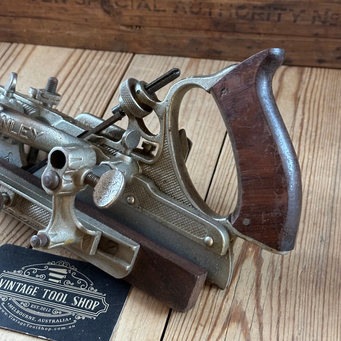 H2491 Vintage STANLEY USA Sweetheart era No.45 Combination PLANE with cutters