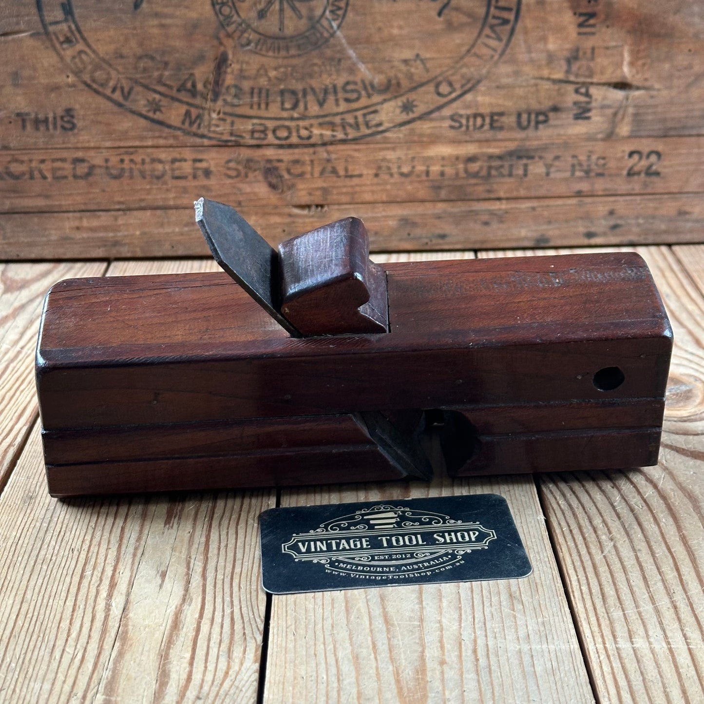 Y117 UNIQUE! Antique FRENCH Wooden MOULDING PLANE