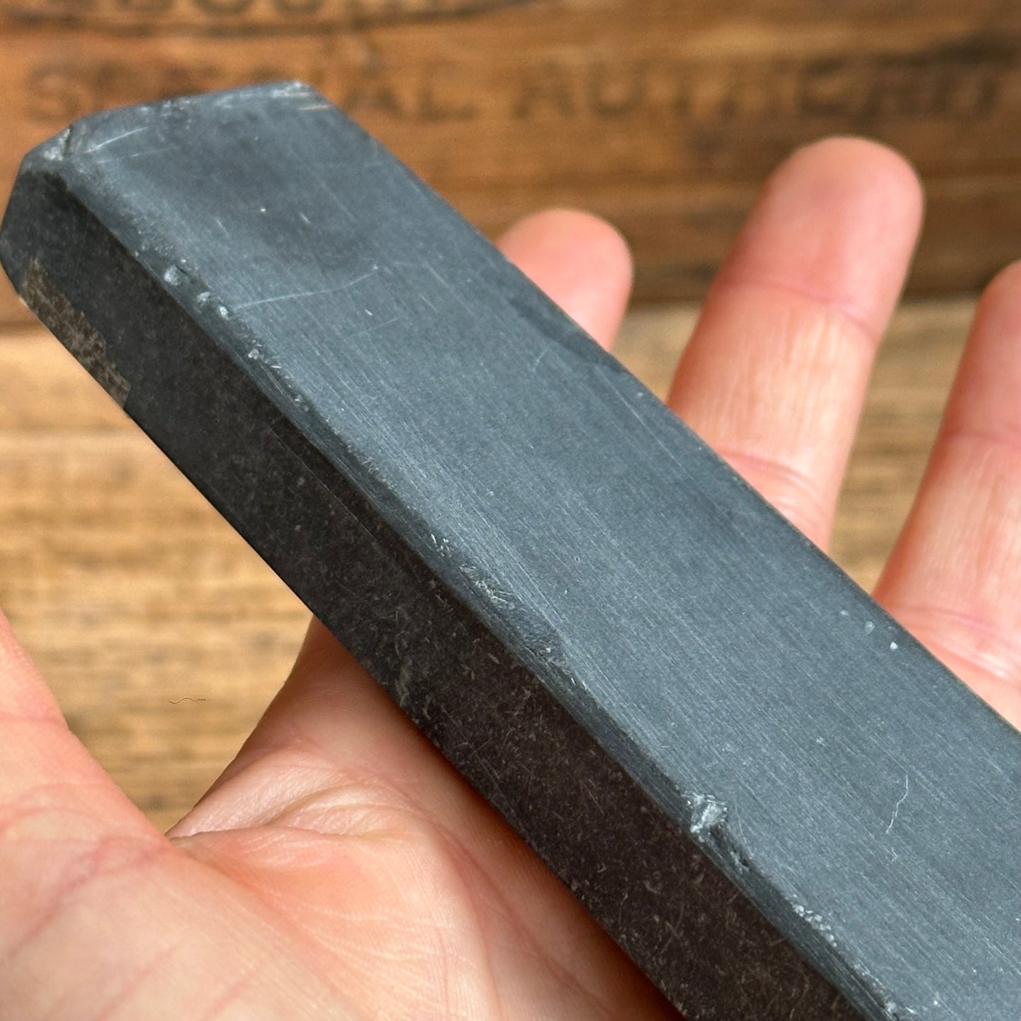 A384 Vintage 7” German Thuringian SLATE Razor BARBER HONE sharpening stone waterstone (Copy)