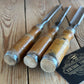 N341 Vintage set of 3 x TITAN AUSTRALIA Gouge CHISELS