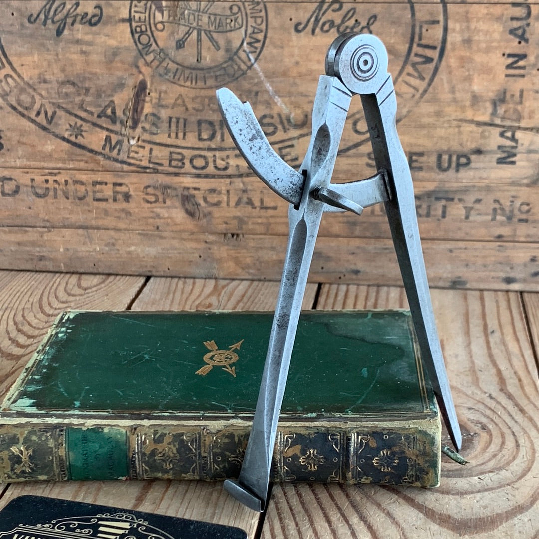 SOLD H701 Vintage LEATHER COMPASS marking knife TIMBER SCRIBE – Vintage ...