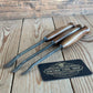 D1915 COOL! Vintage set of 3 x  Bent Fishtail Carving CHISELS