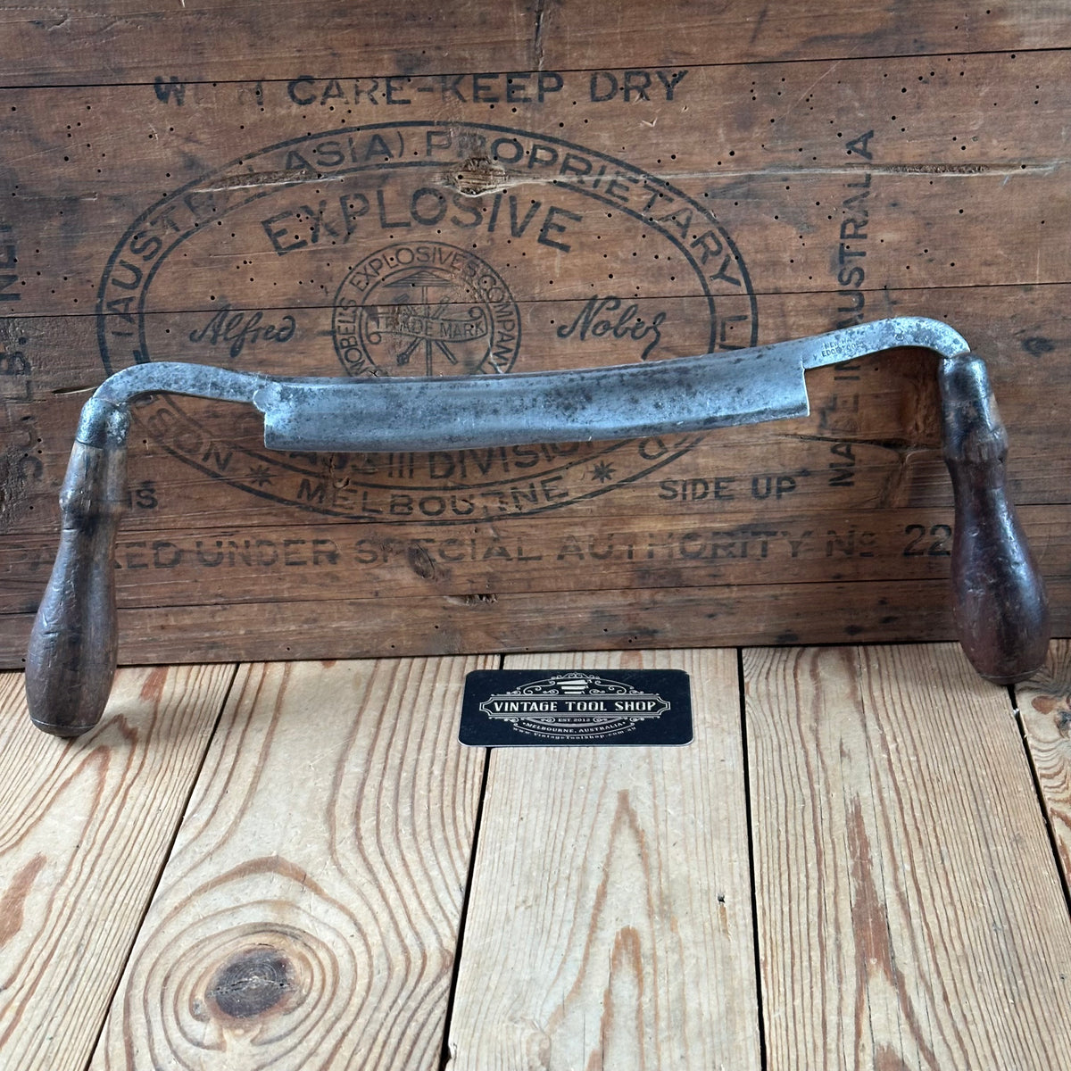 H2564 Vintage 8” New Haven Edge Tool Co USA DRAWKNIFE draw knife