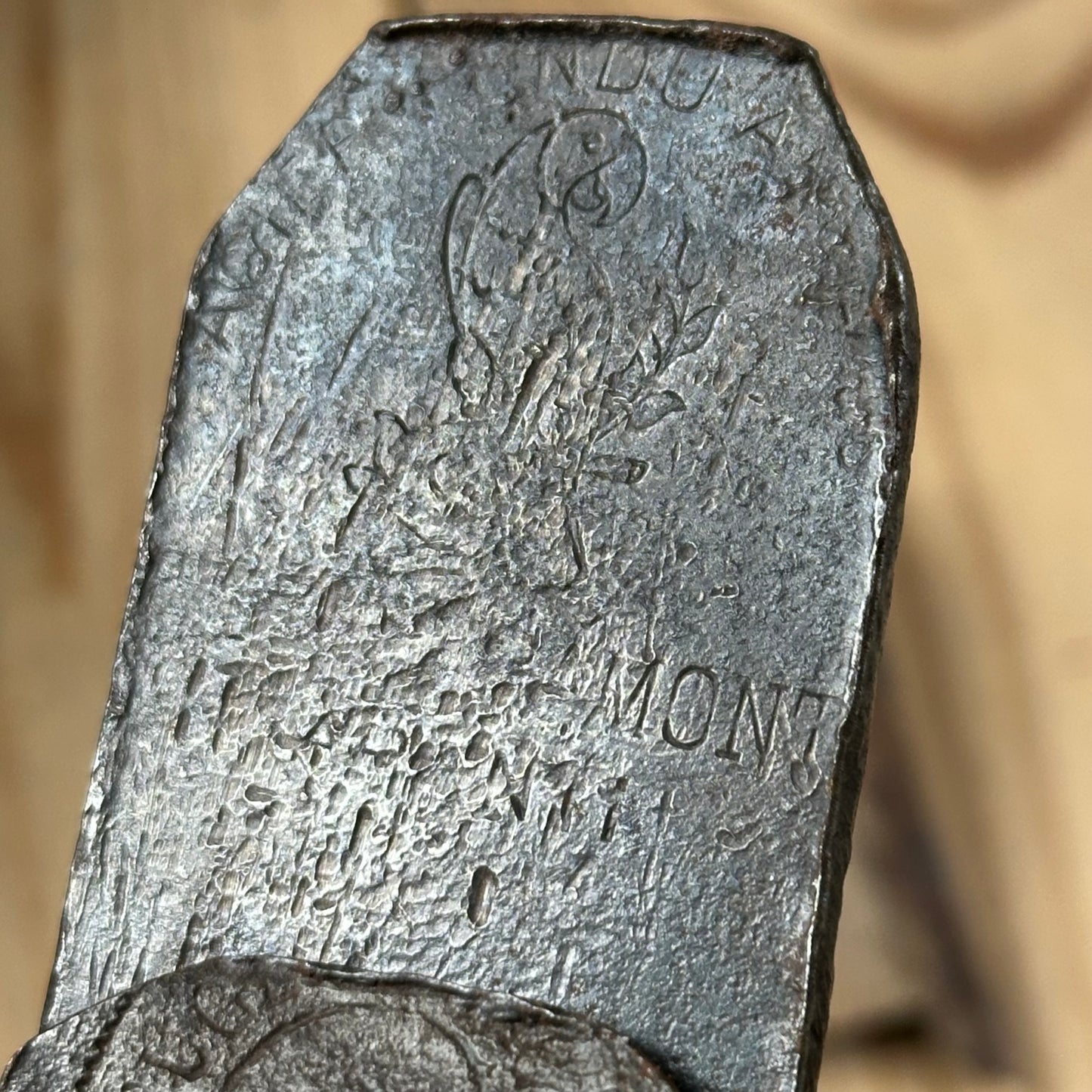Y1538  Antique FRENCH Wooden PLANE display