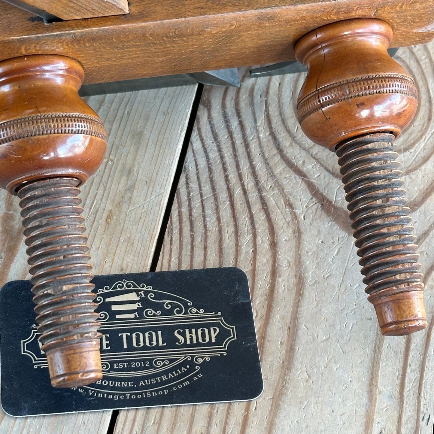 T8553 Antique OHIO TOOL CO No:101 Boxwood Armed PLOUGH PLANE