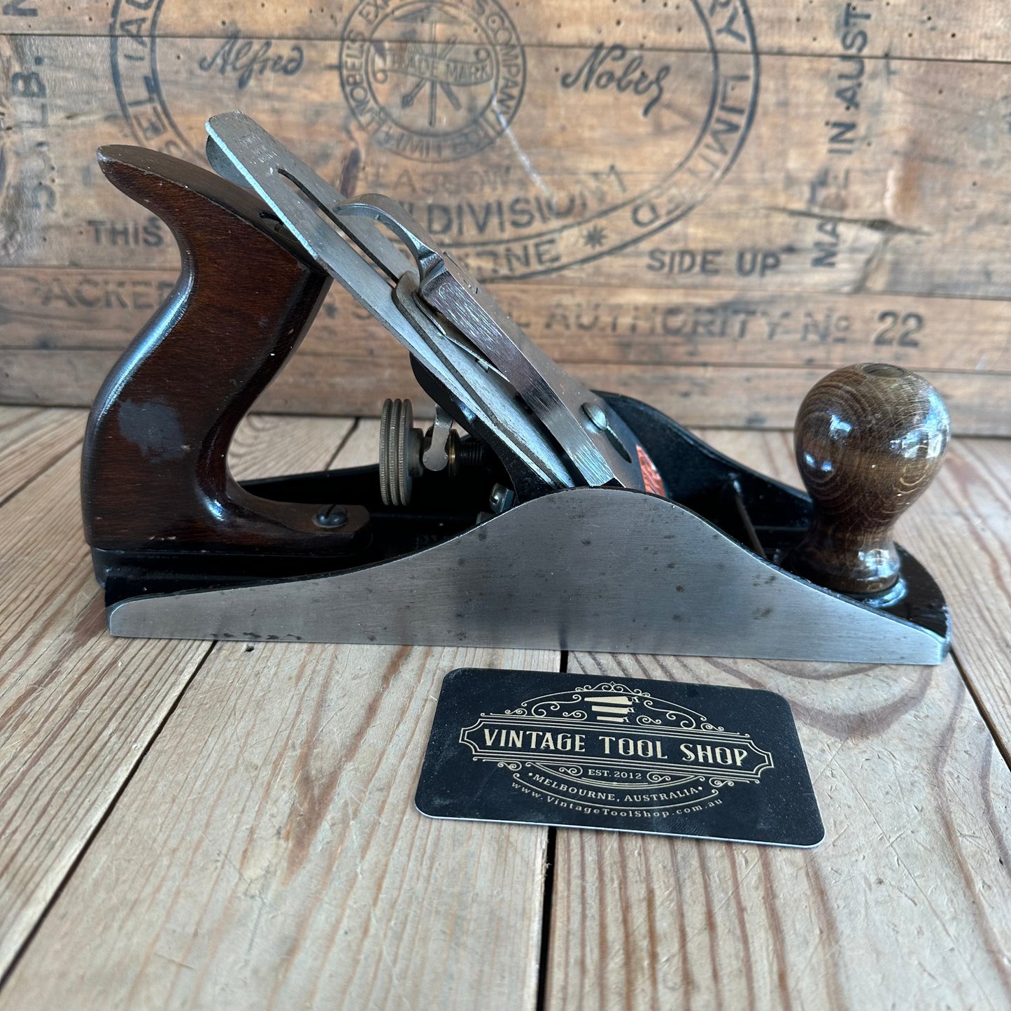 N1278 Vintage STANLEY England No.4 1/2 PLANE IOB