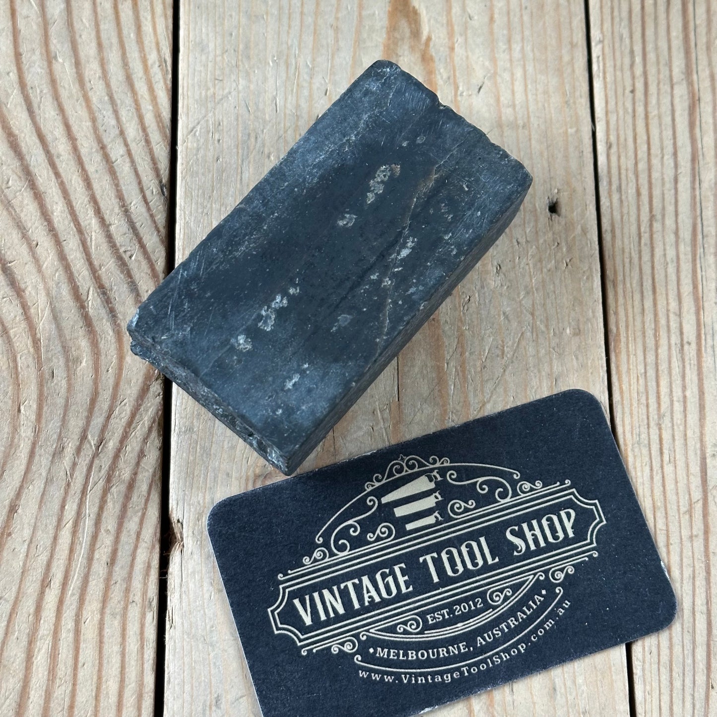 A334 Vintage BLACK & BROWN TURKEY STONE Natural Sharpening OILSTONE oil