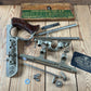 H2648 Vintage STANLEY England No.50 plough Plow PLANE Rosewood Handle 17 cutters