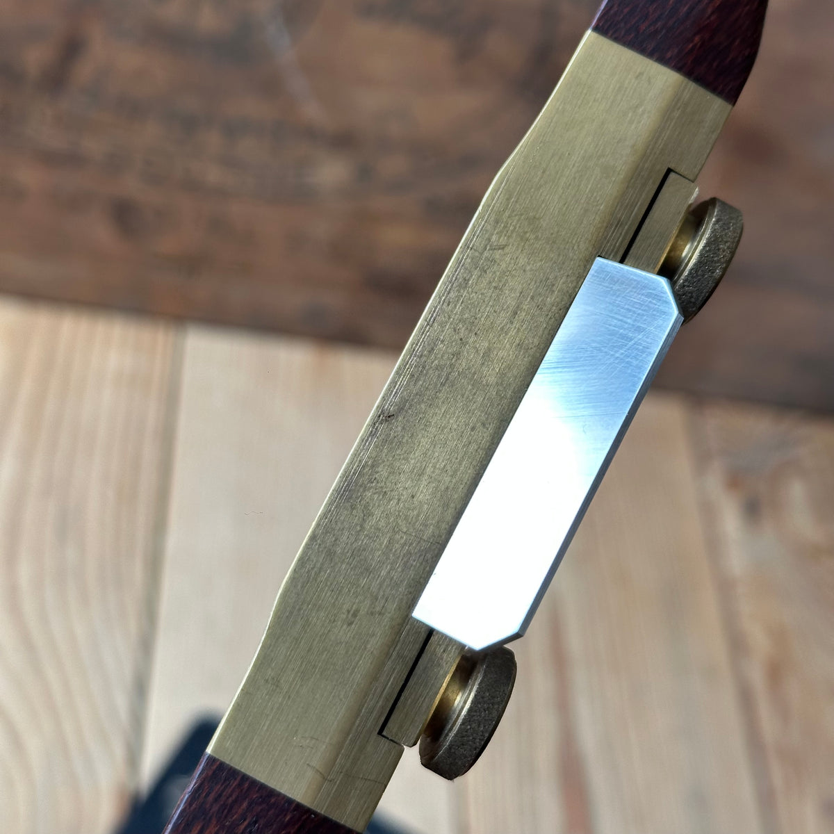 C4 TIDY! Contemporary Australian HNT GORDON Beefwood FLAT SOLE  SPOKESHAVE IOB