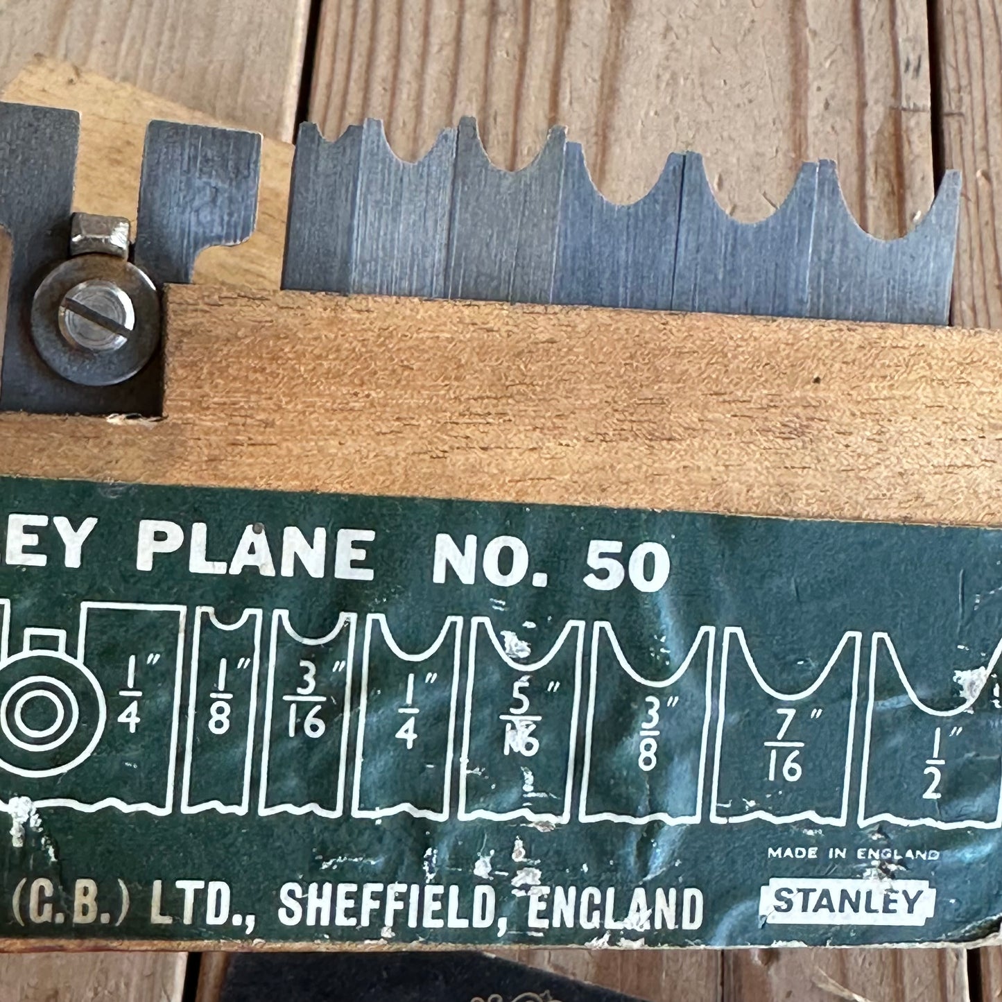 H1871 Vintage STANLEY England No.50 plough Plow PLANE