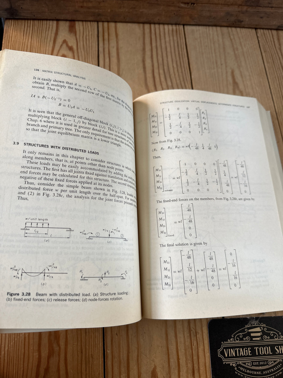 XBN160 Vintage 1971 BOOK MATRIX STRUCTURAL ANALYSIS by J.L.Meek