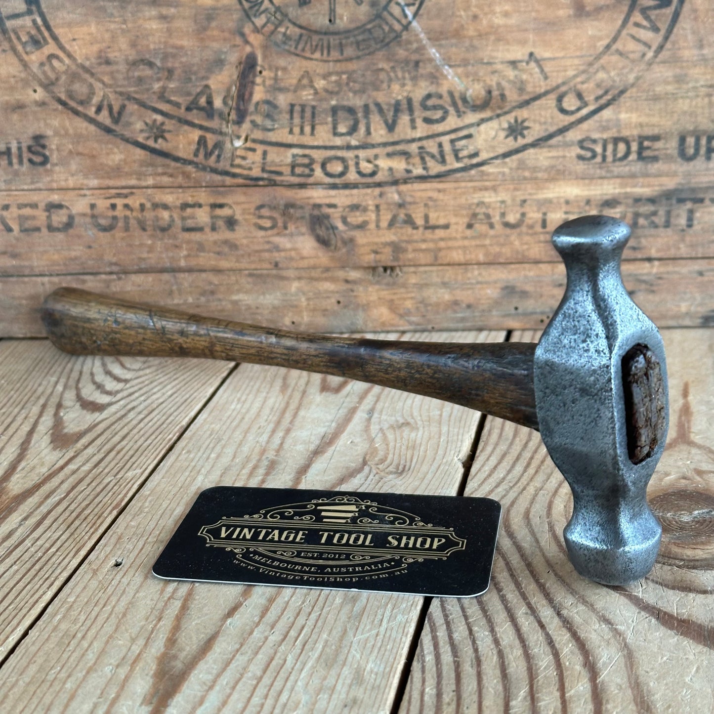 D1866 UNUSUAL! Vintage metalworking JEWELLERS Ball peen HAMMER
