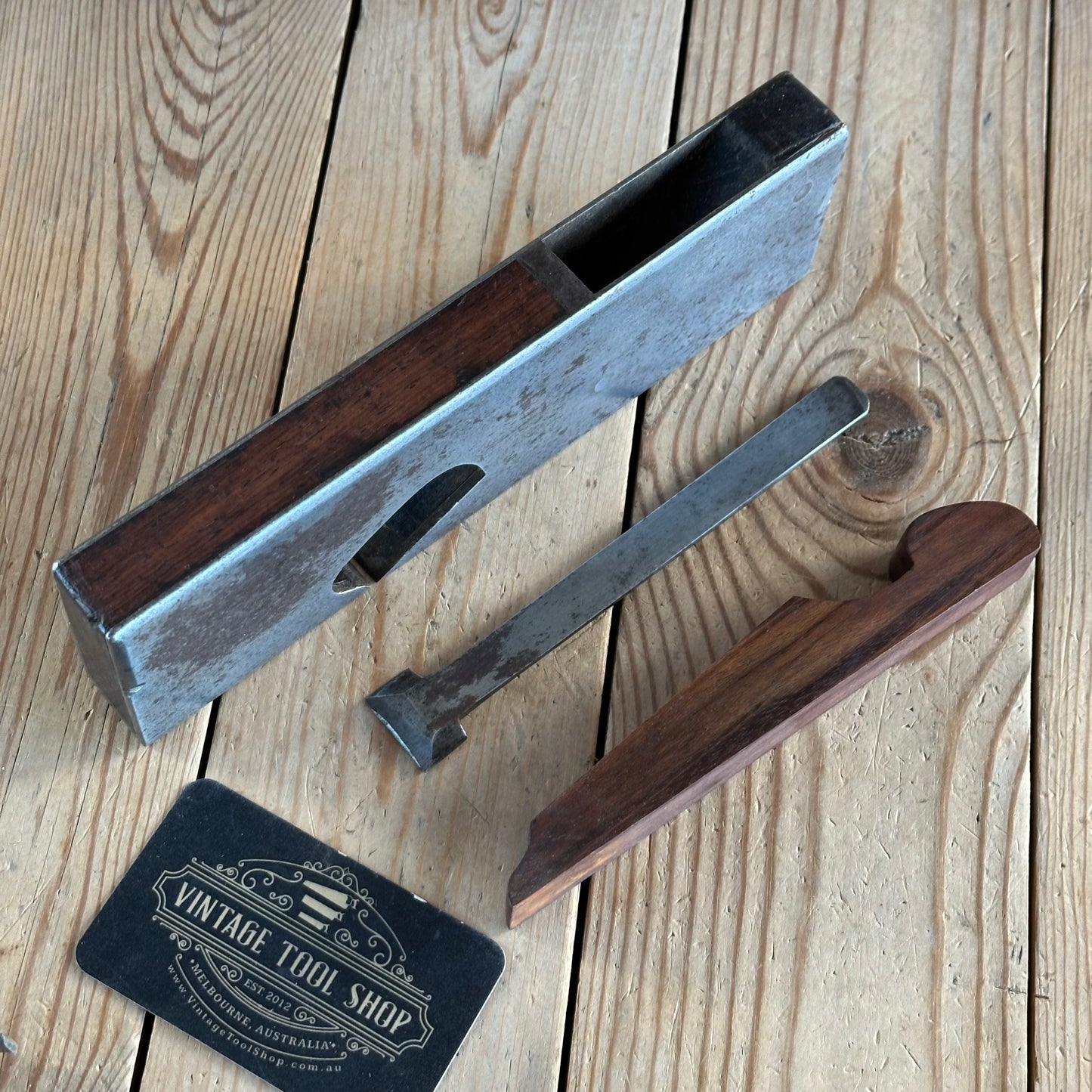 N1924 Antique Iron & MAHOGANY INFILL Shoulder PLANE