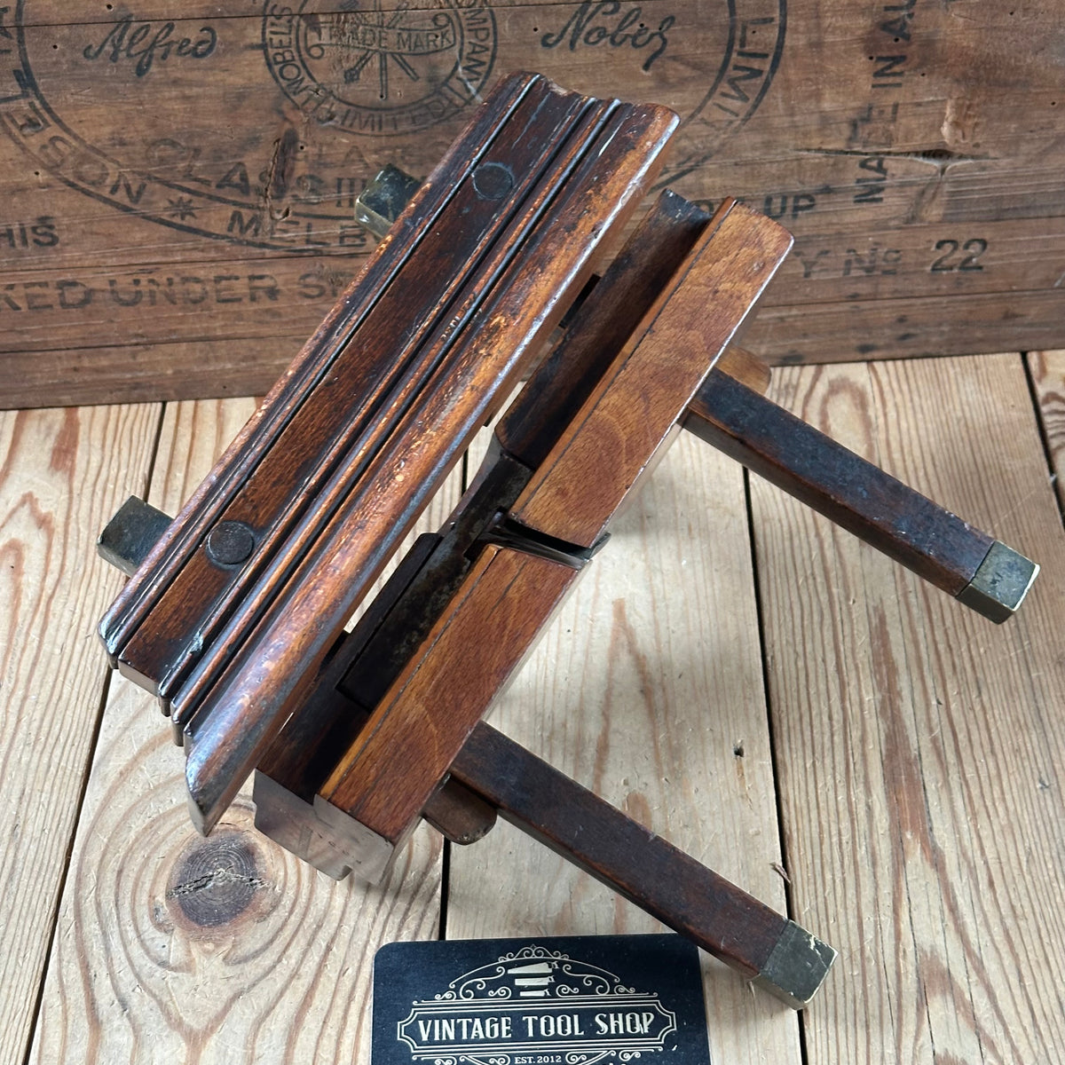 H2605 SCARCE! Antique GOUGH & BOWEN 1840-1855 DADO REBATE PLOUGH PLANE