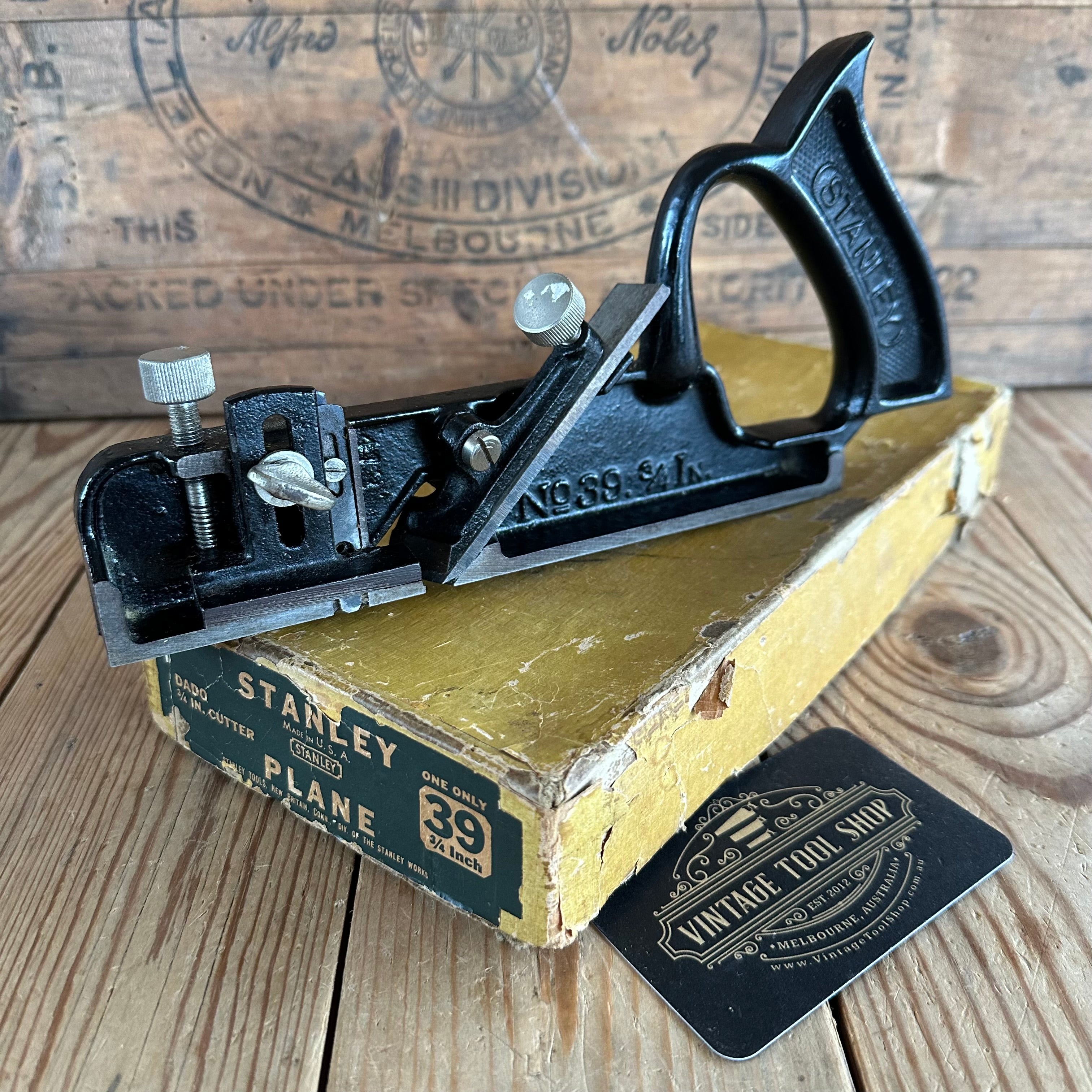 SOLD H1373 Vintage STANLEY USA No.39 3/4” DADO REBATE Rabbet plane IOB ...